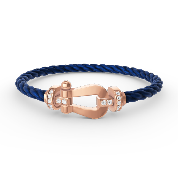 [Peak]FORCE LARGE HORSESHOE HALF DIAMOND BRACELET - ROSE GOLD