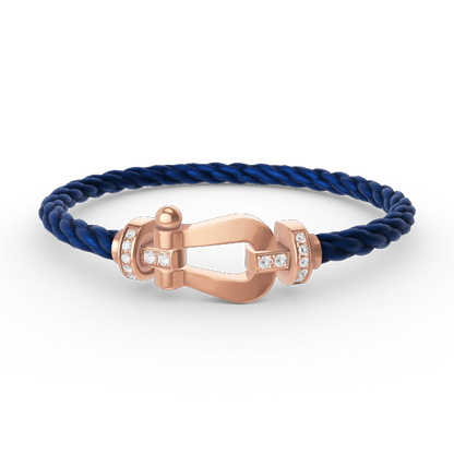 [Peak]FORCE LARGE HORSESHOE HALF DIAMOND BRACELET - ROSE GOLD