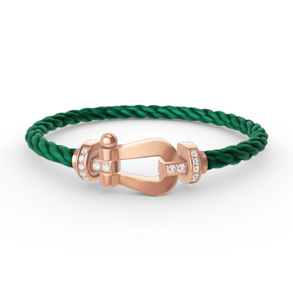 [Peak]FORCE LARGE HORSESHOE HALF DIAMOND BRACELET - ROSE GOLD