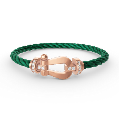 [Peak]FORCE LARGE HORSESHOE HALF DIAMOND BRACELET - ROSE GOLD