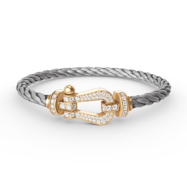 [Peak]FORCE LARGE HORSESHOE FULL DIAMOND BRACELET - GOLD