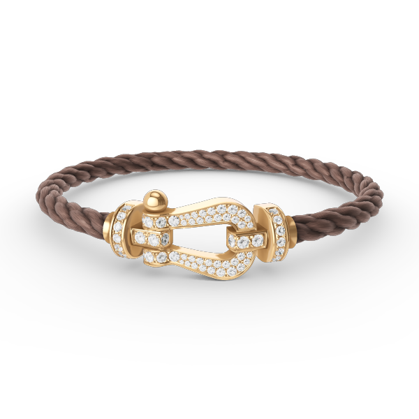[Peak]FORCE LARGE HORSESHOE FULL DIAMOND BRACELET - GOLD