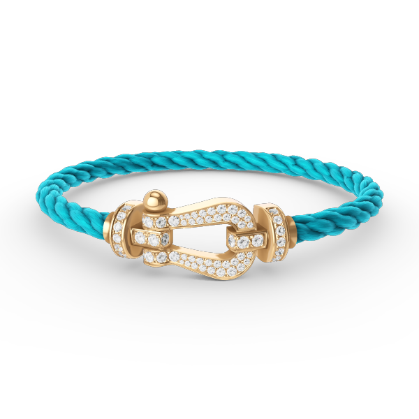 [Peak]FORCE LARGE HORSESHOE FULL DIAMOND BRACELET - GOLD