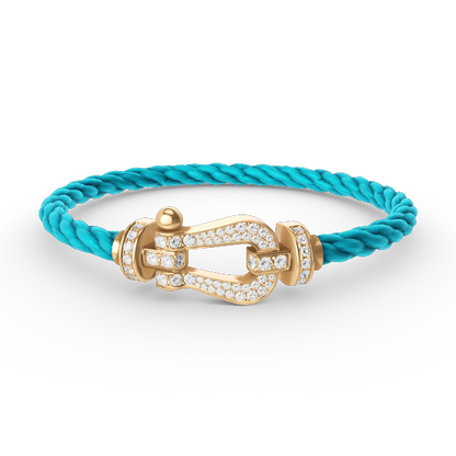 [Peak]FORCE LARGE HORSESHOE FULL DIAMOND BRACELET - GOLD