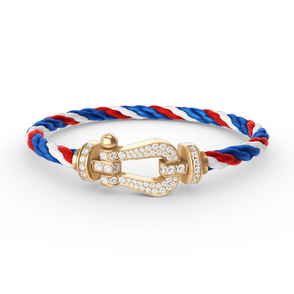 [Peak]FORCE LARGE HORSESHOE FULL DIAMOND BRACELET - GOLD