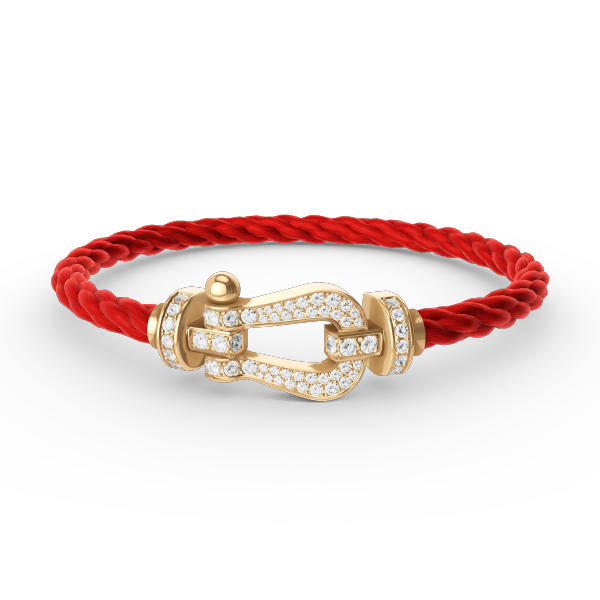 [Peak]FORCE LARGE HORSESHOE FULL DIAMOND BRACELET - GOLD