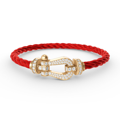 [Peak]FORCE LARGE HORSESHOE FULL DIAMOND BRACELET - GOLD