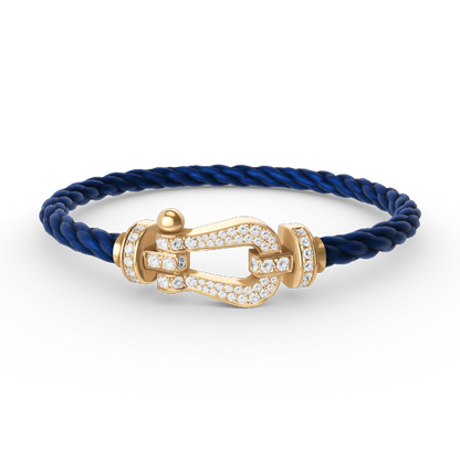 [Peak]FORCE LARGE HORSESHOE FULL DIAMOND BRACELET - GOLD