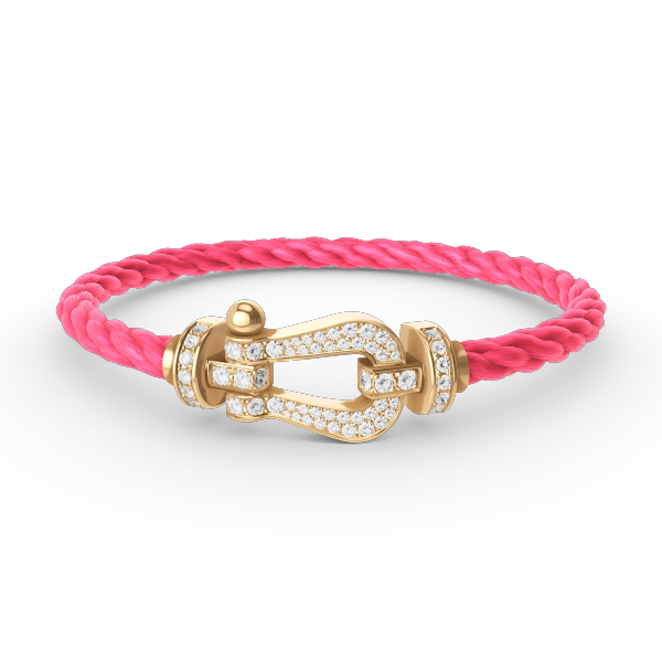 [Peak]FORCE LARGE HORSESHOE FULL DIAMOND BRACELET - GOLD