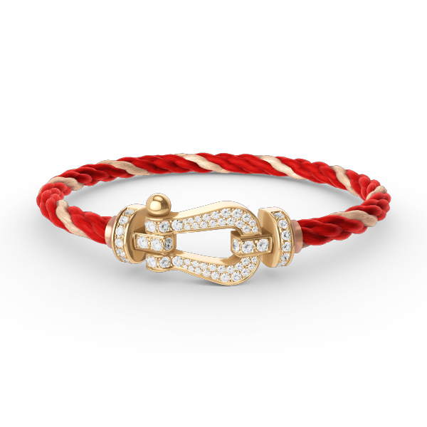 [Peak]FORCE LARGE HORSESHOE FULL DIAMOND BRACELET - GOLD
