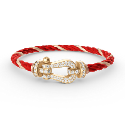 [Peak]FORCE LARGE HORSESHOE FULL DIAMOND BRACELET - GOLD