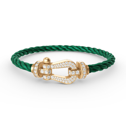 [Peak]FORCE LARGE HORSESHOE FULL DIAMOND BRACELET - GOLD