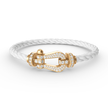 [Peak]FORCE LARGE HORSESHOE FULL DIAMOND BRACELET - GOLD