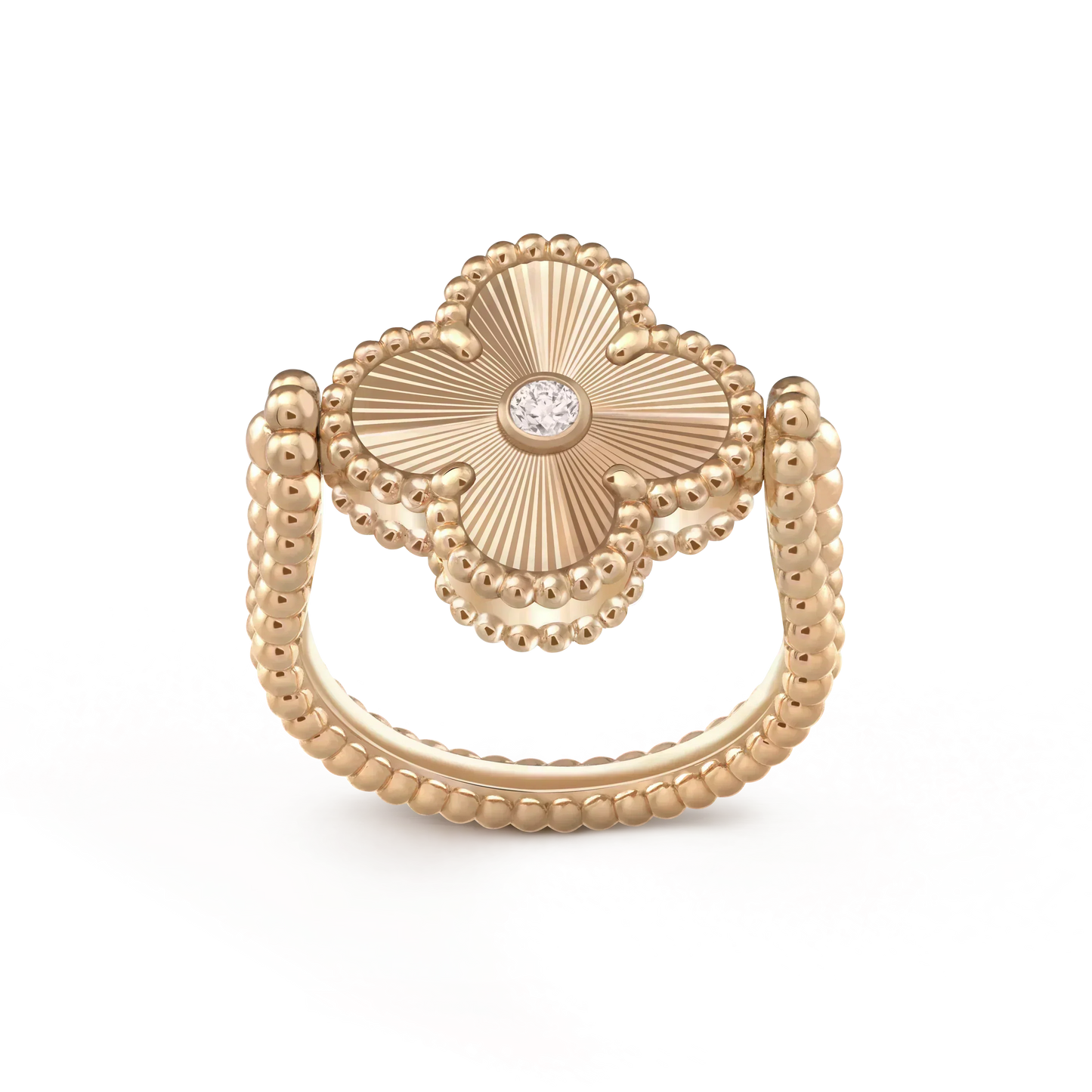 [Peak]LUCKY CLOVER GOLD REVERSIBLE RING