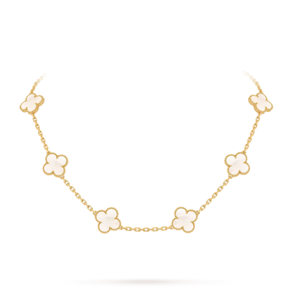 [Peak]CLASSIC LUCKY 10-MOTIF CLOVER NECKLACE GOLD COLLECTION