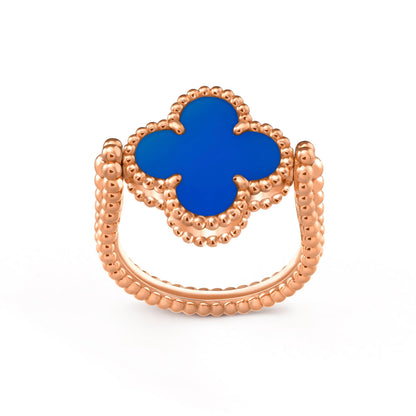 [Peak]LUCKY CLOVER ROSE GOLD REVERSIBLE RING