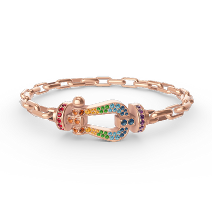 [Peak]FORCE LARGE HORSESHOE CLASP METAL BRACELET