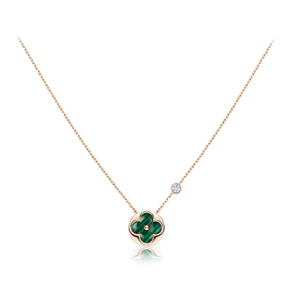 [Peak]SUN PEDANT ROSE GOLD 1 DIAMOND NECKLACE
