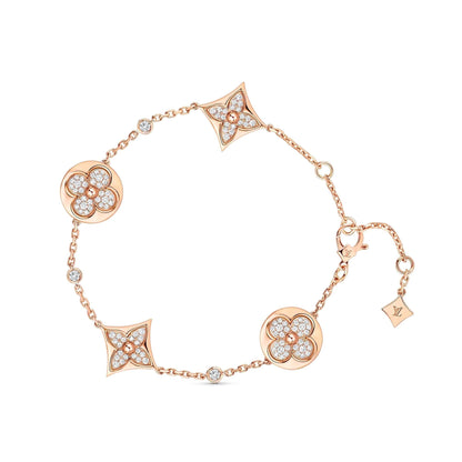 [Peak]STAR AND SUN 4 MOTIFS GOLD DIAMONDS BRACELET