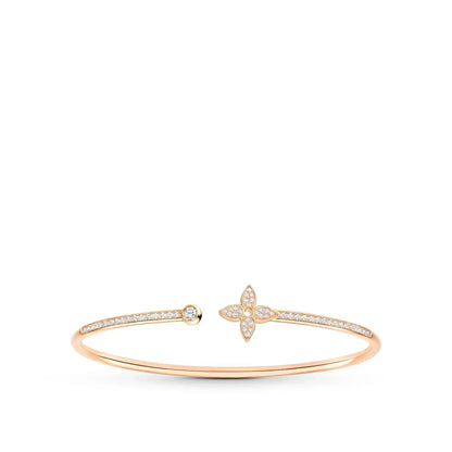 [Peak]IDYLLE ROSE GOLD OPEN BRACELET DIAMOND PAVED