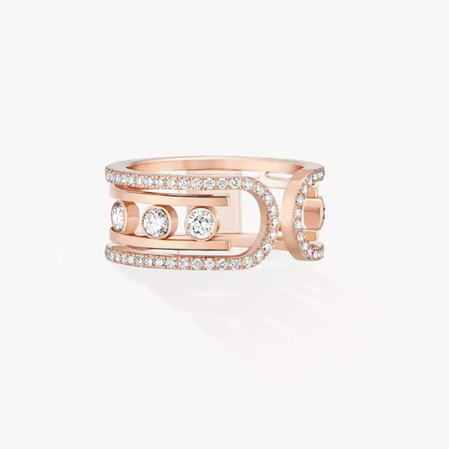 [Peak]OPEN MOVE 10-DIAMOND PAVÉ RING