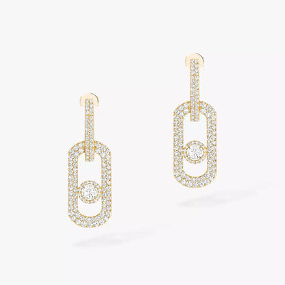 [Peak]SO MOVE XL FULL-PAVÉ DIAMOND PENDANT EARRINGS