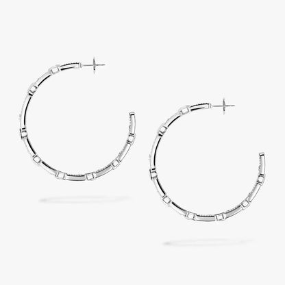 [Peak]MOVE LINK KINETIC DIAMOND HOOP EARRINGS