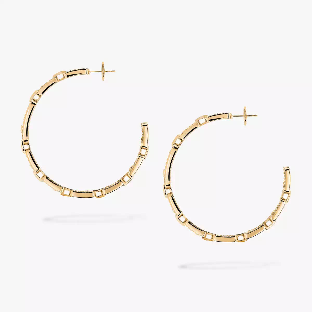 [Peak]MOVE LINK KINETIC DIAMOND HOOP EARRINGS