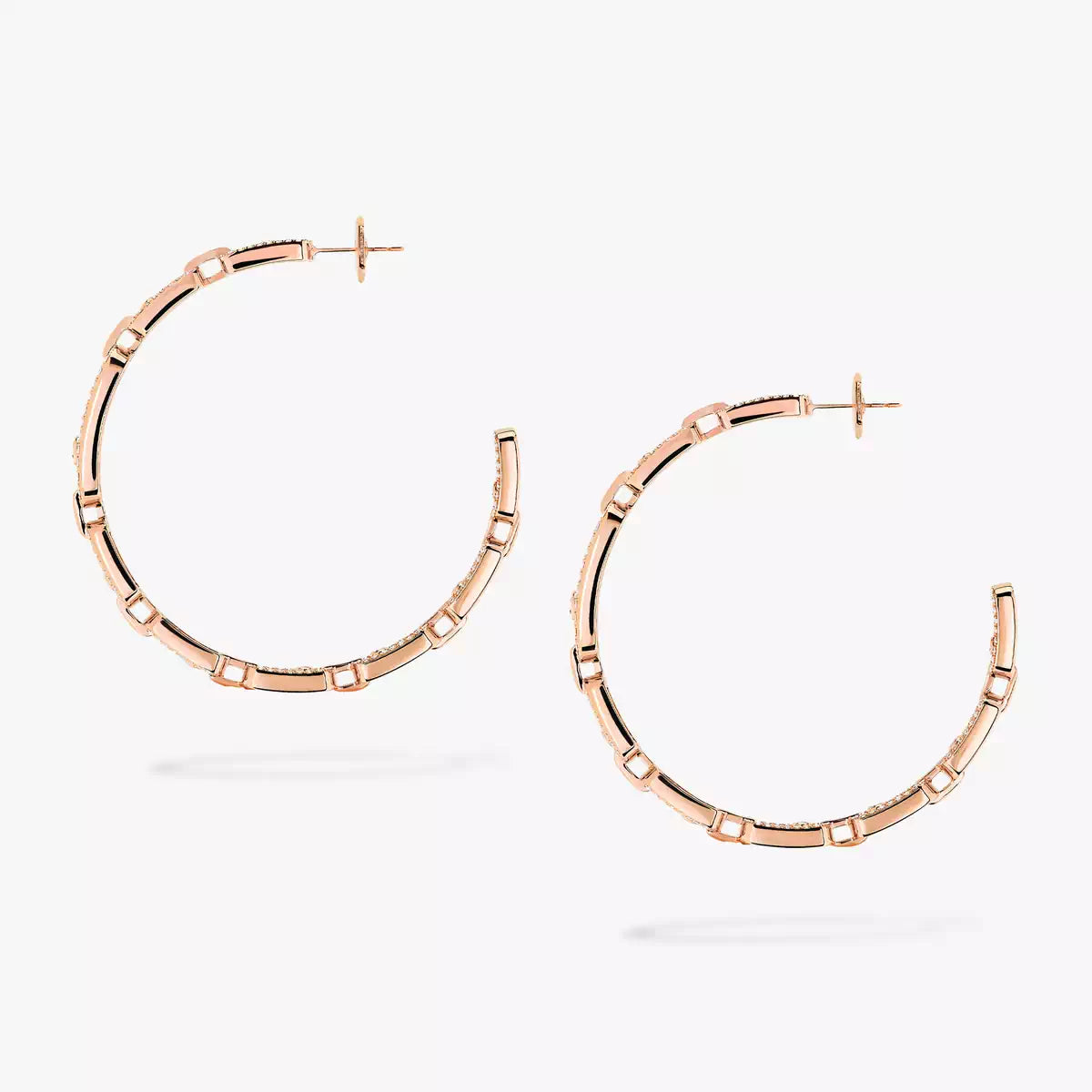 [Peak]MOVE LINK KINETIC DIAMOND HOOP EARRINGS