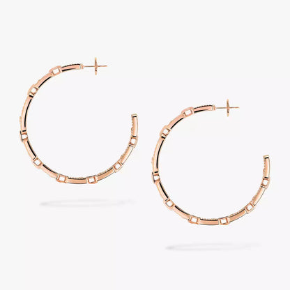 [Peak]MOVE LINK KINETIC DIAMOND HOOP EARRINGS