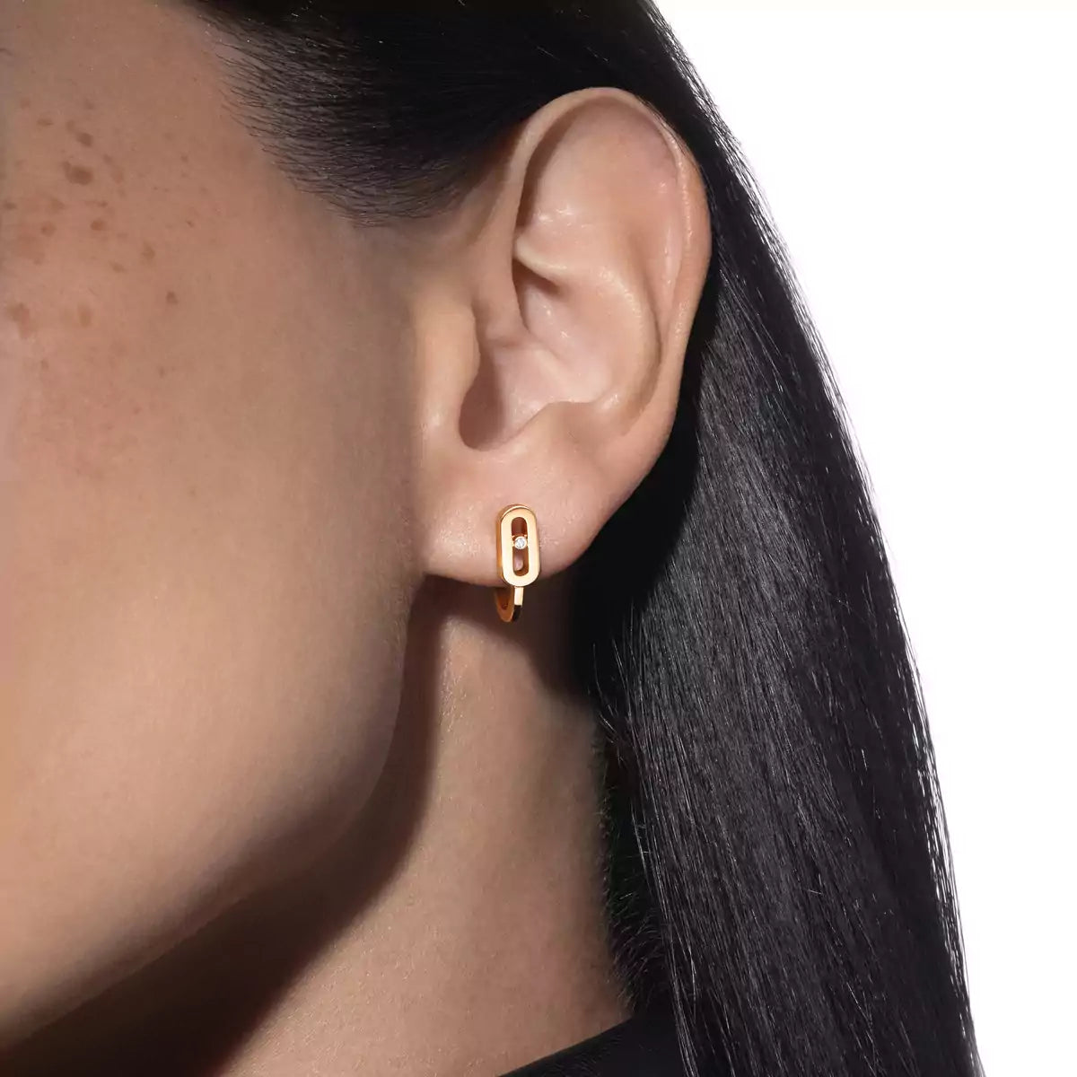 [Peak]MOVE CLASSIQUE MINI DIAMOND HOOP EARRINGS