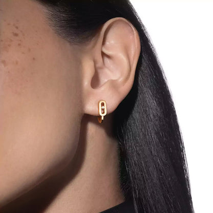 [Peak]MOVE CLASSIQUE MINI DIAMOND HOOP EARRINGS