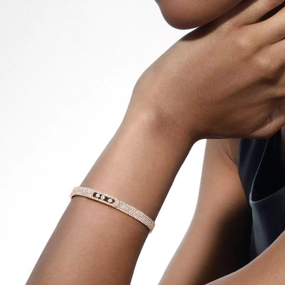 [Peak]MOVE NOA FULL-PAVÉ DIAMOND BANGLE BRACELET