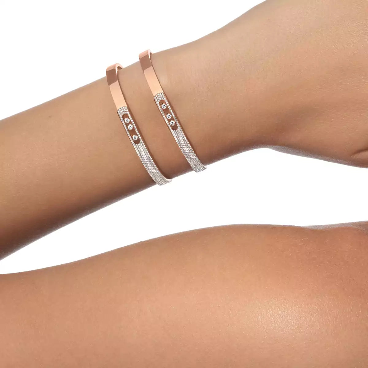 [Peak]MOVE NOA PAVÉ DIAMOND BANGLE BRACELET