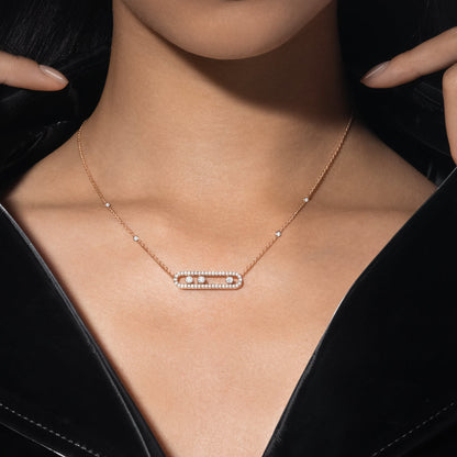 [Peak]MOVE PAVÉ FULL DIAMOND NECKLACE