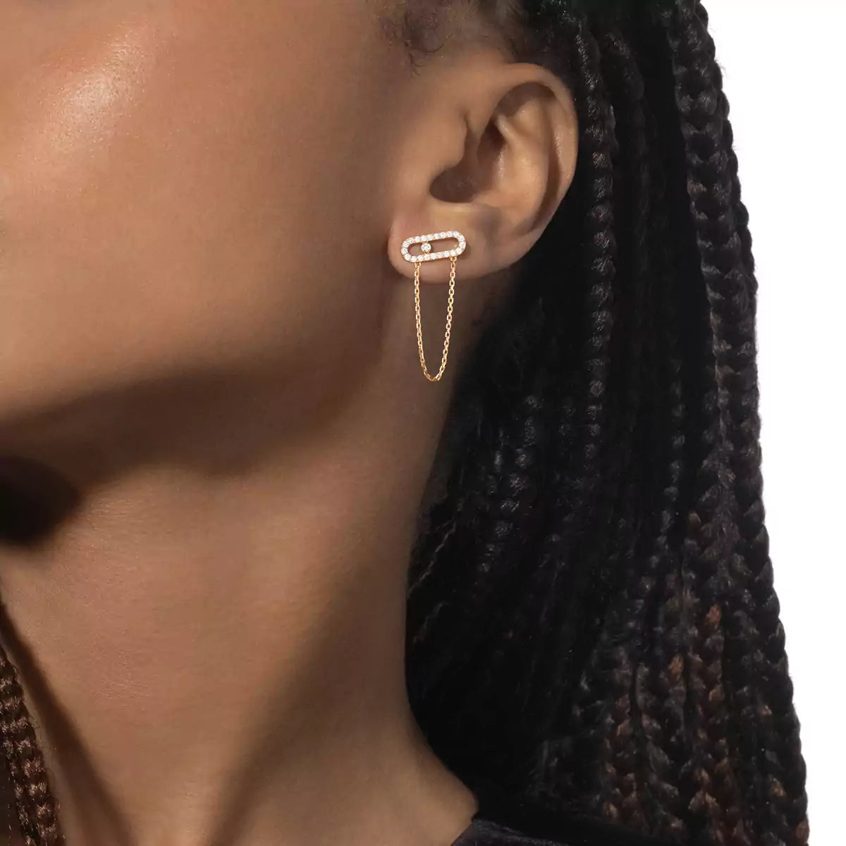 [Peak]MOVE UNO ALL DIAMOND STUD EARRINGS