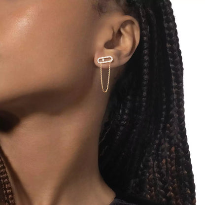 [Peak]MOVE UNO ALL DIAMOND STUD EARRINGS