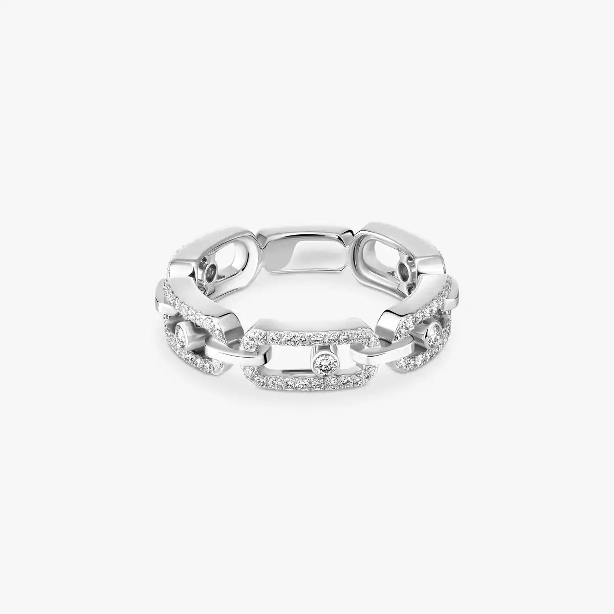 [Peak]MOVE LINK PAVÉ DIAMOND RING
