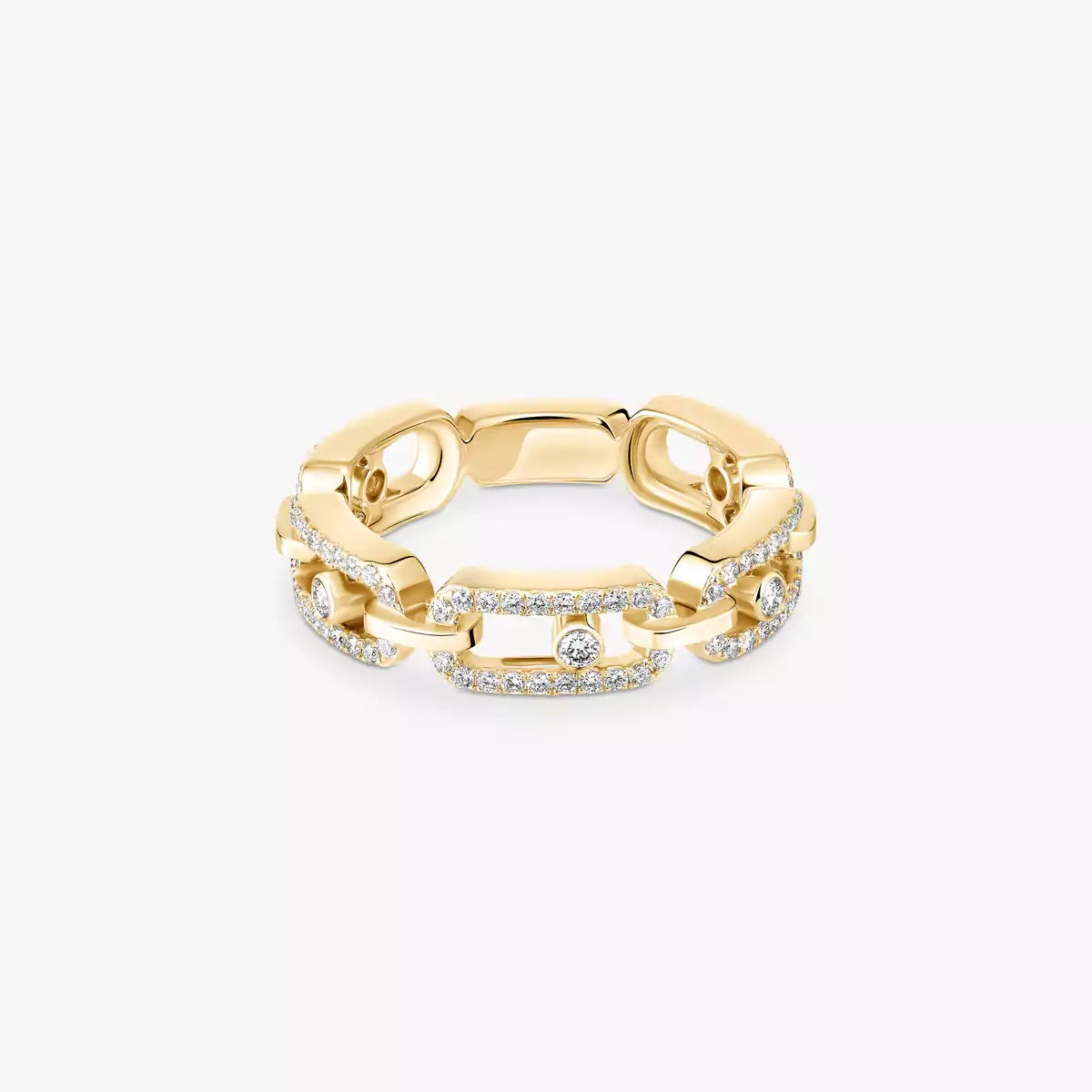 [Peak]MOVE LINK PAVÉ DIAMOND RING