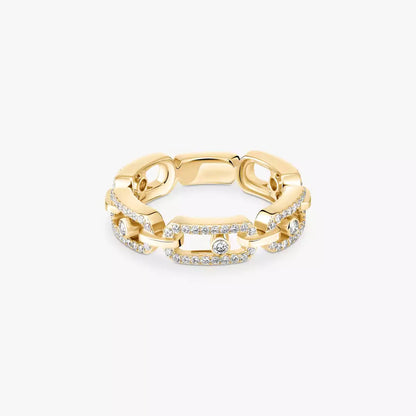 [Peak]MOVE LINK PAVÉ DIAMOND RING