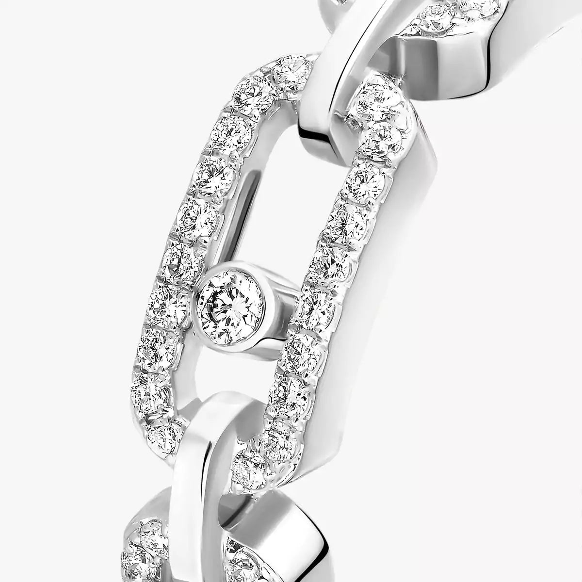 [Peak]MOVE LINK PAVÉ DIAMOND RING