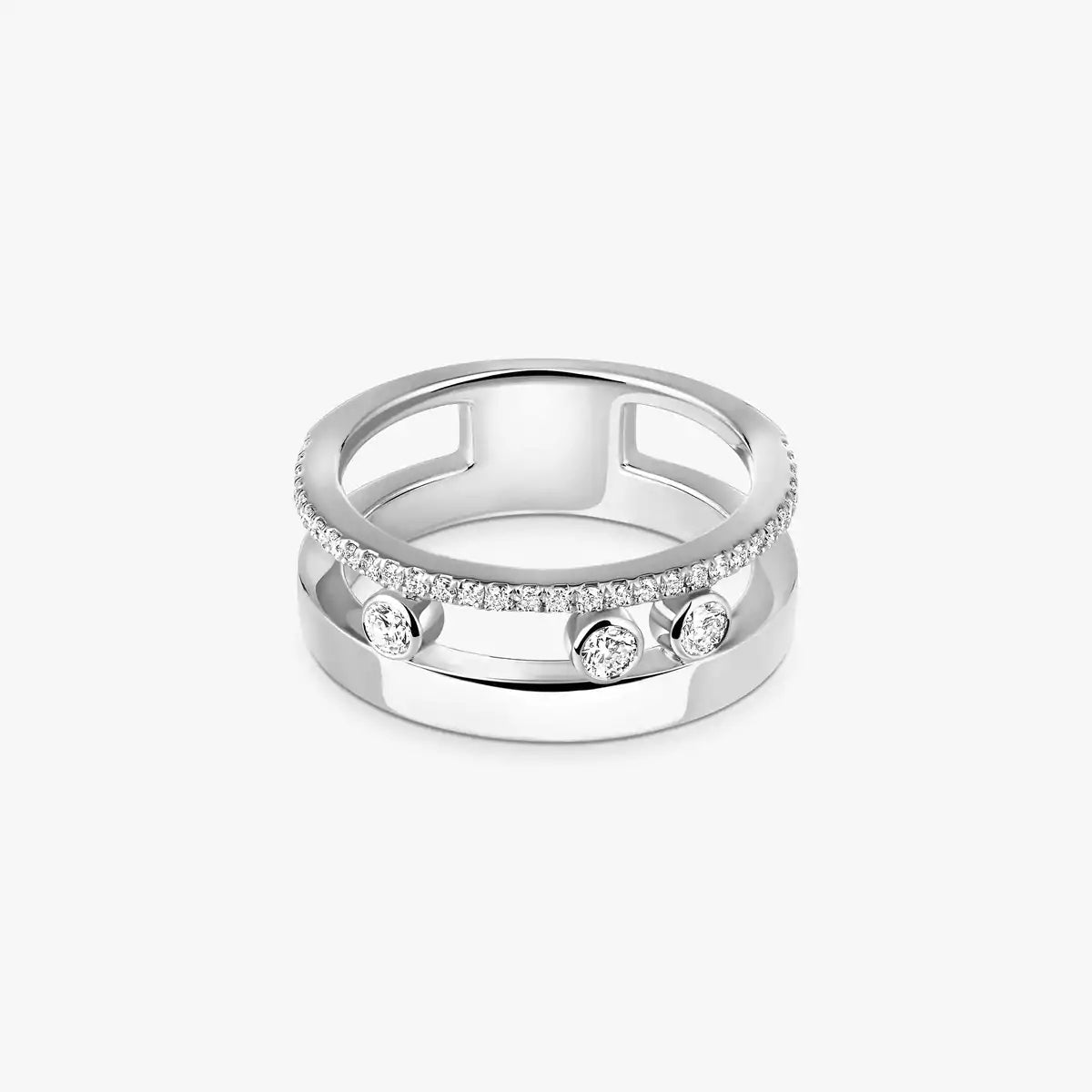 [Peak]MOVE NOA PAVÉ DIAMOND INTERLOCKING RING