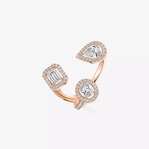 [Peak]MY TWIN TRILOGY OPEN PAVÉ RING