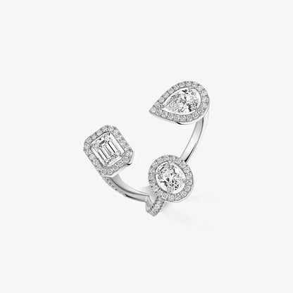 [Peak]MY TWIN TRILOGY OPEN PAVÉ RING