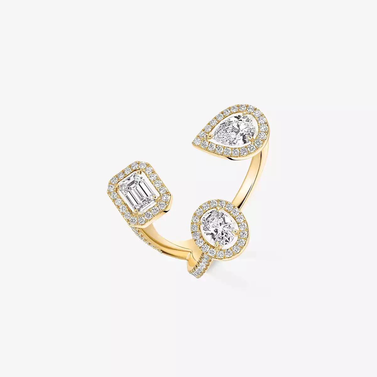 [Peak]MY TWIN TRILOGY OPEN PAVÉ RING