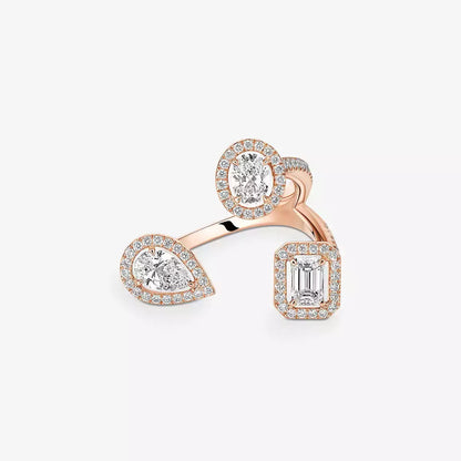 [Peak]MY TWIN TRILOGY OPEN PAVÉ RING