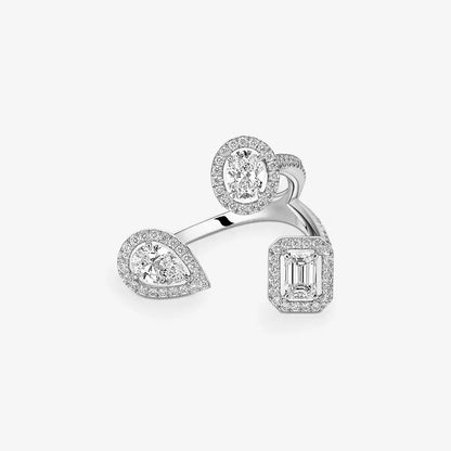 [Peak]MY TWIN TRILOGY OPEN PAVÉ RING