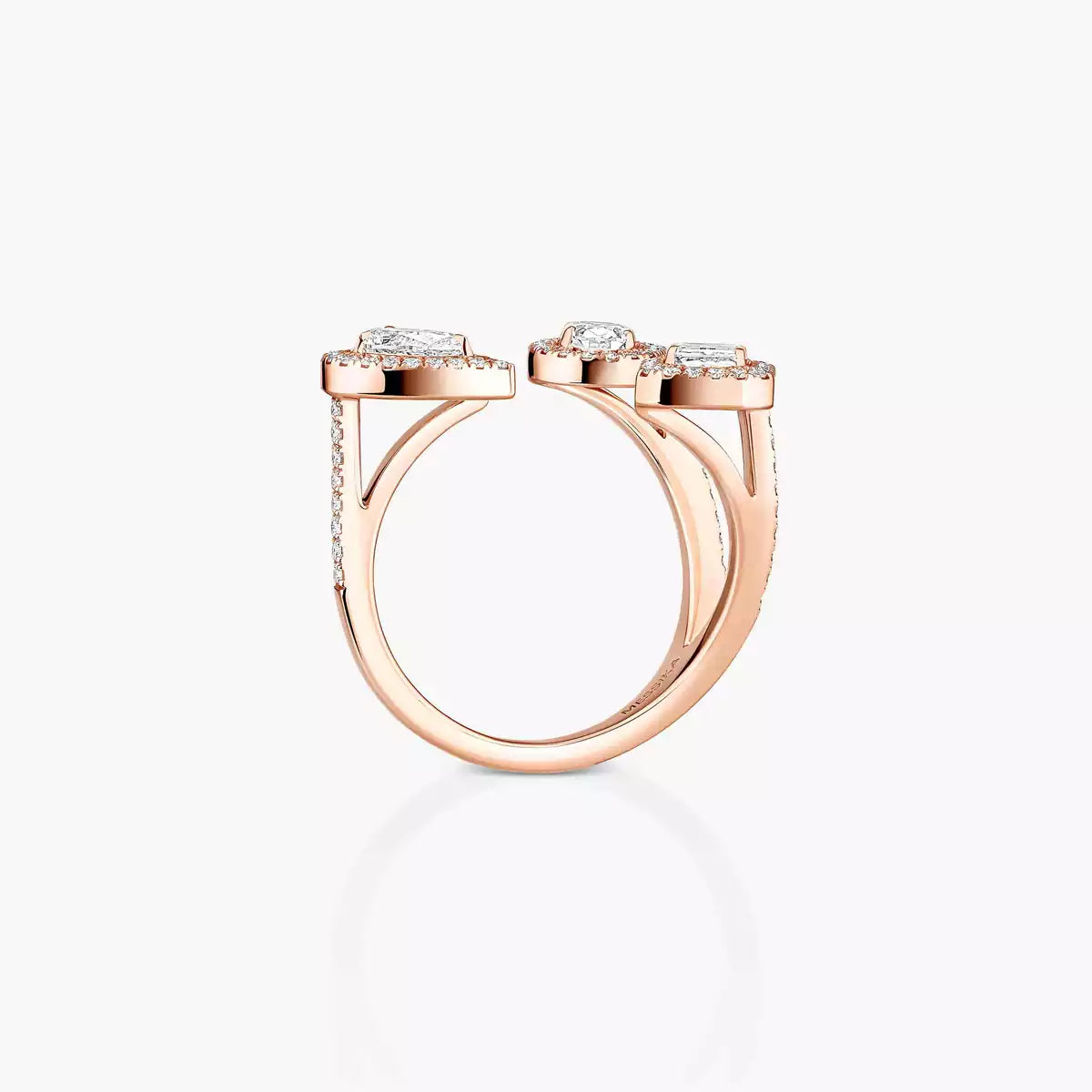 [Peak]MY TWIN TRILOGY OPEN PAVÉ RING