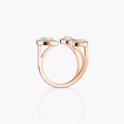 [Peak]MY TWIN TRILOGY OPEN PAVÉ RING