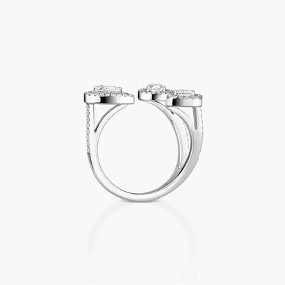[Peak]MY TWIN TRILOGY OPEN PAVÉ RING